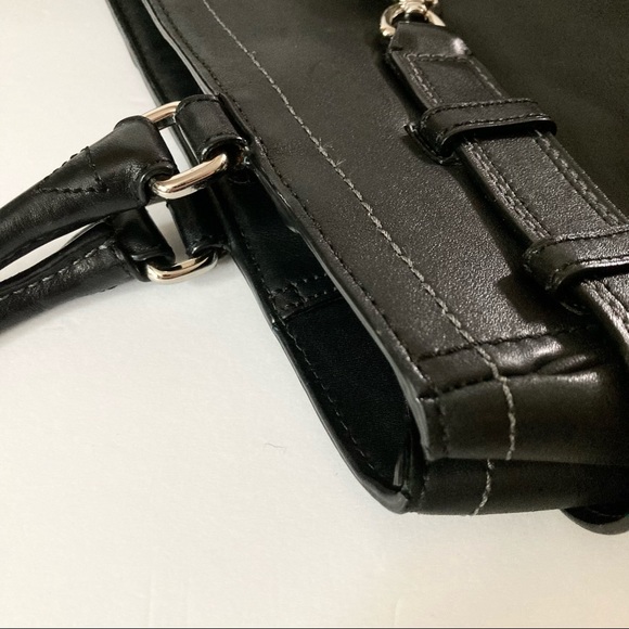 COACH Hamptons Satchel F08A71 Black Leather Bag - Picture 5 of 16